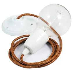 Cables Suspension Luminaire Rl22 2 M Glittering Copper / White One Size