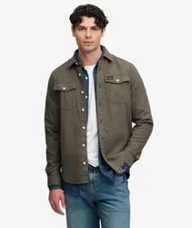 Superdry Herren Fischgrät-workwear-hemd Green - Größe: XL