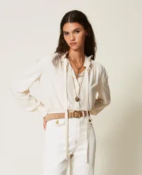 Chemise en soie mélangée jacquard