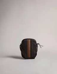 Striped Messenger Bag Brown male