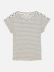 Regular-Fit Streifenshirt Weiß S