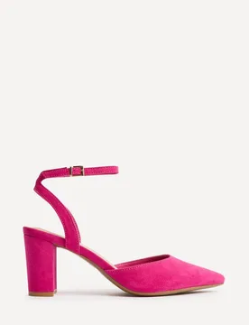 Women's Rendall Fuchsia Faux Suede Court Heels Size: 3-Standard Fit - Fuchsia - Size: 3-Standard Fit - Linzi - FashionsVida