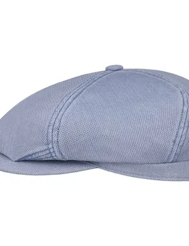 Panel Cotton Festival Flat Cap by - light blue - Herren - Size: M (56-57 cm) - Stetson - FashionsVida