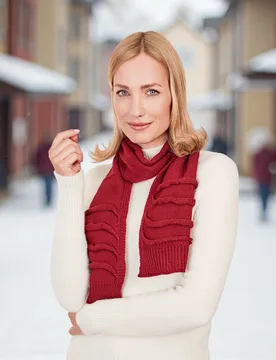Strickschal “Mariella” bordeaux - 3Pagen - FashionsVida