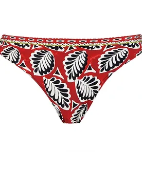 Braga de bikini de altura media con lazo ajustable y estampado combinado - Dolores Cortés - FashionsVida