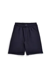 Bermuda blu tessuto in morbida maglia piqué con coulisse pt-m-t-9076 L