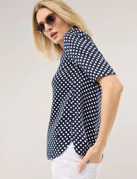 T-Shirt-Bluse Extra Leicht, #normale Größen, Farbe Blau, 46, extra leicht weichfließend Damen - Walbusch - FashionsVida