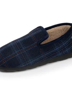 Chaussons charentaises Tartan bleus tartan bleu 42 - Isotoner - FashionsVida