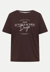 T-Shirt mit Schriftzug Braun L