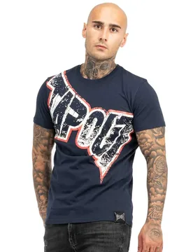 T-shirt à Manches Courtes Bernardino Navy / Ecru / Red XL - TapouT - FashionsVida