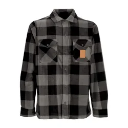 Camicia Manica Lunga Uomo Woodsman Fleece Charcoal