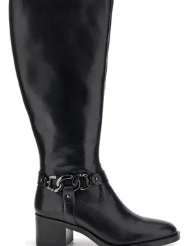 Stivali Neri in Pelle con Catena e Tacco BB264206 39 - PITTARELLO FOCUS - FashionsVida