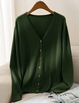 Cárdigan casual de talla grande para mujer, de unicolor, versátil, para invierno 1XL - Shein - FashionsVida