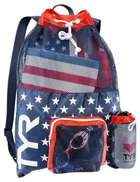 Big Mesh Mummy Backpack Red / Navy One Size unisex - TYR - FashionsVida