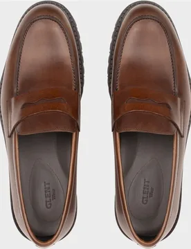 Mocasines track de hombre de piel con antifaz - Glent - FashionsVida