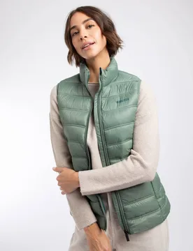 Women's Atissa Lightweight Padded Gilet in Light Green Size: 20 - Light Green - Size: 20 - Weird Fish - FashionsVida