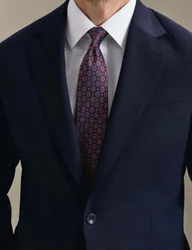 Geometric Pure Silk Tie Burgundy Mix male
