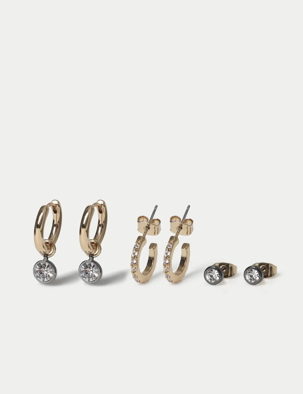 Pack Stud Hoop Earrings Multi female - M&S - FashionsVida