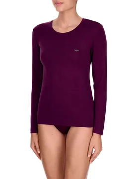 Emporio Armani T-shirt à Manches Longues Ew001911_af25571 Purple L - Giorgio Armani - FashionsVida