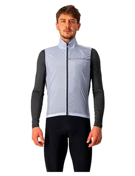 Gilet Squadra Stretch Silver / Dark Grey - Castelli - FashionsVida