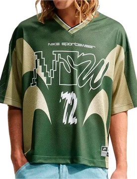 U nsw tee lse mesh jdi camiseta manga corta hombre Verde (XL) - Nike - FashionsVida