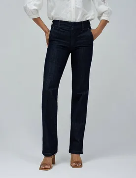 Pantalones rectos Secret Chino push in cropped straight de mujer - Salsa Jeans - FashionsVida