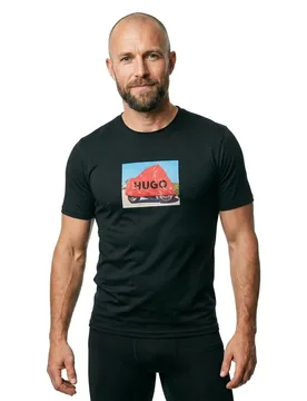 Hugo T-shirt à Manches Courtes Dostino Black L - Hugo Boss - FashionsVida