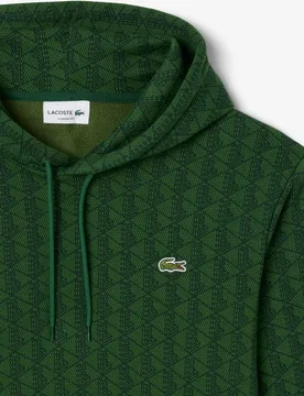 Sudadera de hombre con capucha de felpa con monograma - Lacoste - FashionsVida