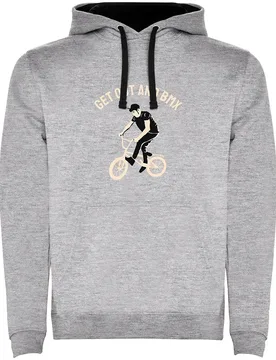 Felpa Con Cappuccio Get Out And Bmx Vigore Grey - Kruskis - FashionsVida
