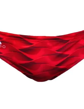 Red Waves Swimming Brief Red 5XL Men - TURBO - FashionsVida