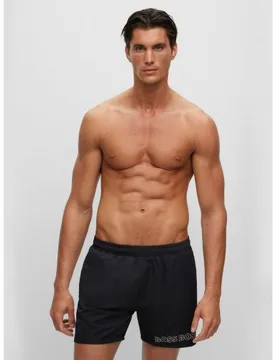 Mens Black Dolphin Swim Short - Male - Black - Small - BOSS - FashionsVida