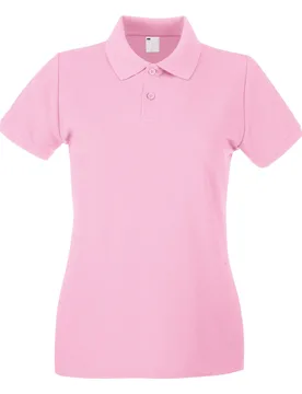 Womens/ladies Lady Fit Short-Sleeved Polo Shirt (Baby Pink) Cotton - Size 2xl - Fruit of the loom - FashionsVida