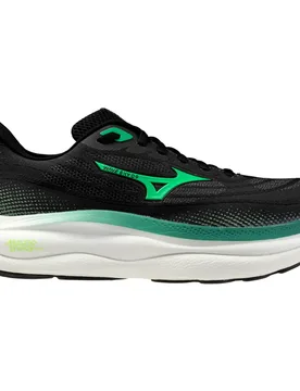 Wave Sky 9 Running Shoes Black / Goblin Green / Alpine Green UK 6.5 Men - Mizuno - FashionsVida