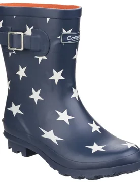 Womens/ladies Badminton Patterned Waterproof Wellies (Star) - Multicolour - Size Uk 8 - Cotswold - FashionsVida