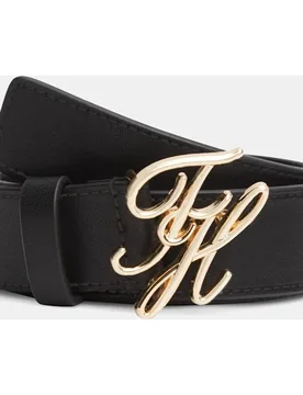 Cinturón piel logo TH Script - Tommy Hilfiger - FashionsVida