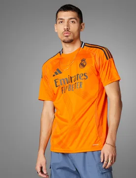 Maglia Away 24/25 Real Madrid S Crew Orange - Adidas - FashionsVida