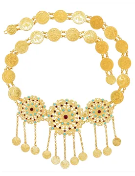 Fashion Gold Plated Colorful Acrylic Rhinestone Hollow Flower Coin Long Tassel Waist Belly Chains Belt Boho Women's Body Jewelry - Aliexpress - FashionsVida