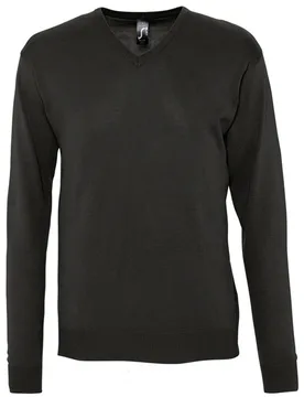 Mens Galaxy V Neck Sweater (Black) - Size X-Large - SOLS - FashionsVida