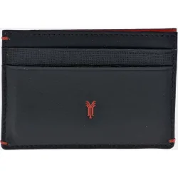 Tarjetero plano hombre en piel color -rojo