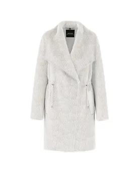 CAIN Mantel in Felloptik hellgrau 40 Damen - Marc - FashionsVida