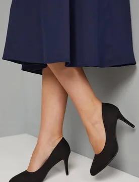 Women's Good For The Sole: Wide Fit Elsa Almond Toe Stiletto Heel Court Shoes in Black Size: 3 - Black - Size: 3 - Dorothy perkins - FashionsVida