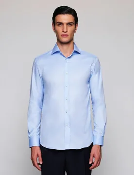 Camisa vestir de hombre puño mixto de algodón - Mirto - FashionsVida