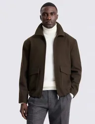 Wool Rich Harrington Jacket Khaki male