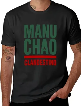 Manu Chao Clandestino Logo T-Shirt anime boys whites Aesthetic clothing plain mens champion t shirts - Aliexpress - FashionsVida