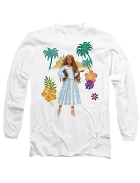 Women's The Little Mermaid Ariel, Island Long Sleeve T-Shirt, White Size: XL - White - Size: XL - Disney - FashionsVida