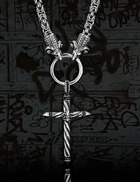 Vintage Pattern Rhinestone Cross Necklace Men Women‘s Fashion Stainless Steel Casting Pendant Boy Girl Religion Chain Jewellery - Aliexpress - FashionsVida