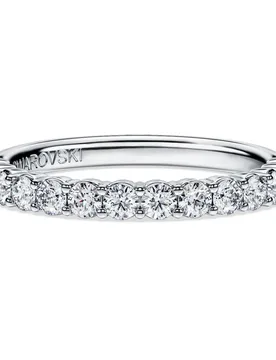 Anello a fascia Eternity, Diamanti creati in laboratorio 0,5 ct tw, Forma rotonda, Oro bianco 18 K 55 - Swarovski - FashionsVida