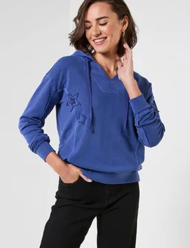 Women's Lottie Hooded Sweatshirt in Navy Size: 24 - Navy - Size: 24 - Joe browns - FashionsVida