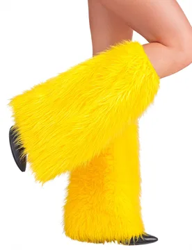 Fell Stulpen für Erwachsene gelb - Widmann - FashionsVida