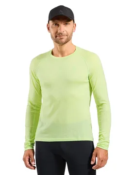 Maglietta A Maniche Lunghe X-alp Pw 115 Shadow Lime Melange S - Odlo - FashionsVida